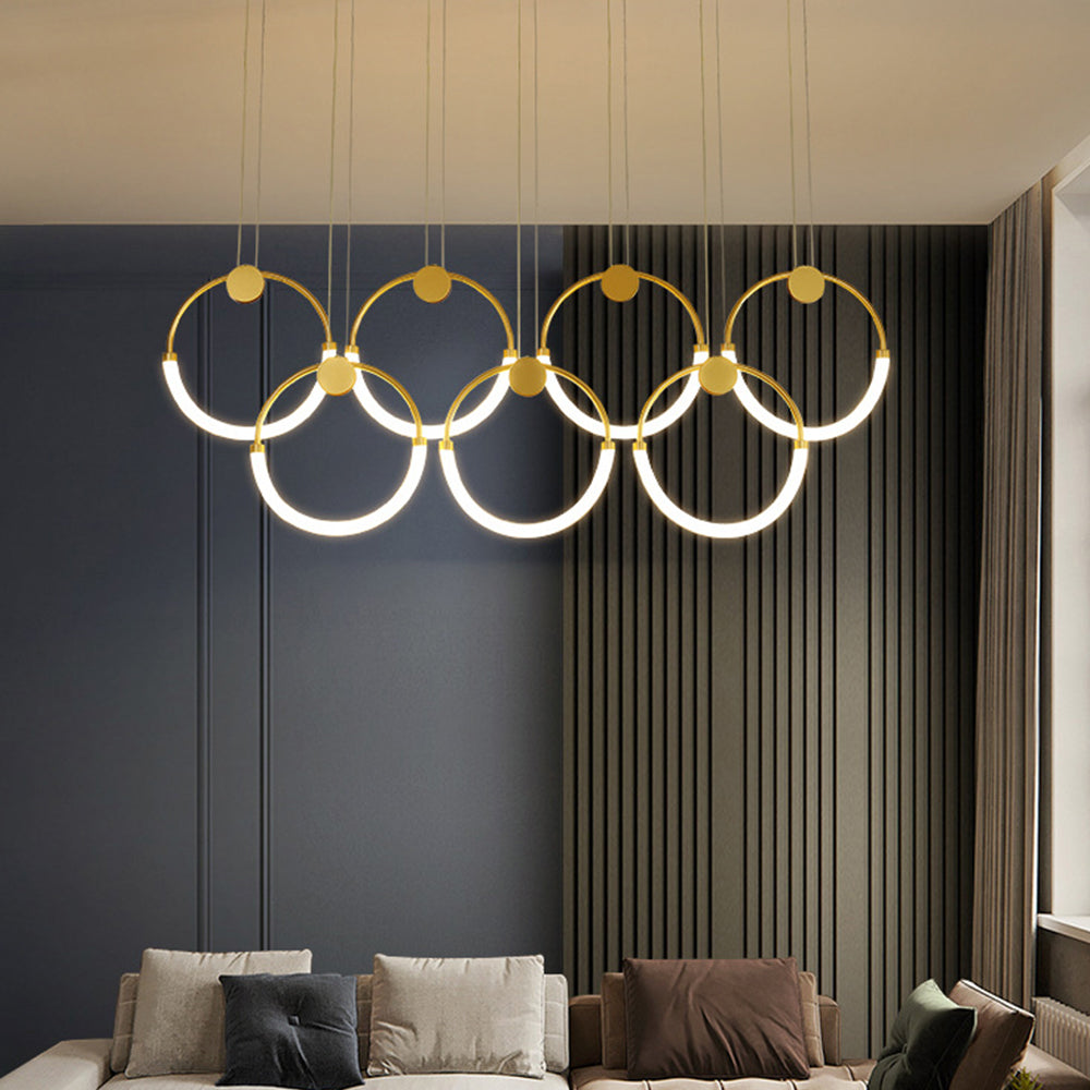 Modern Cool Light Gold Chandelier 1/3/5/7 Lights