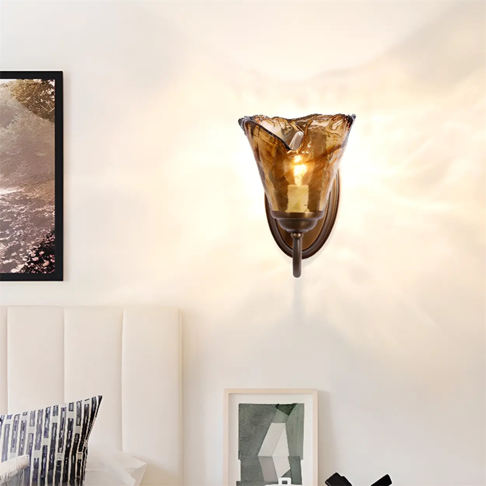 American Retro Glass Wall Sconce