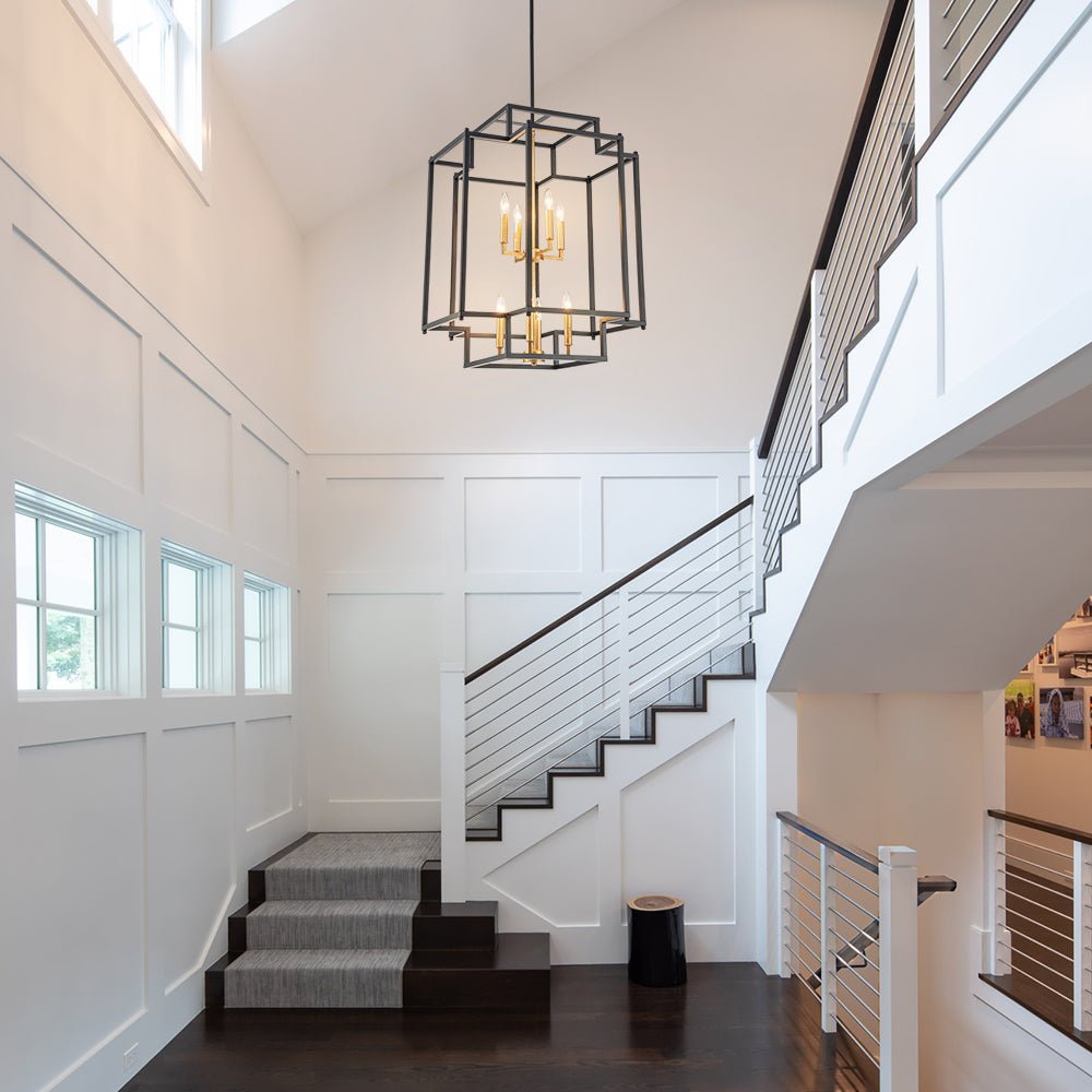 Modern Geometric Sector Cage Pendant Light