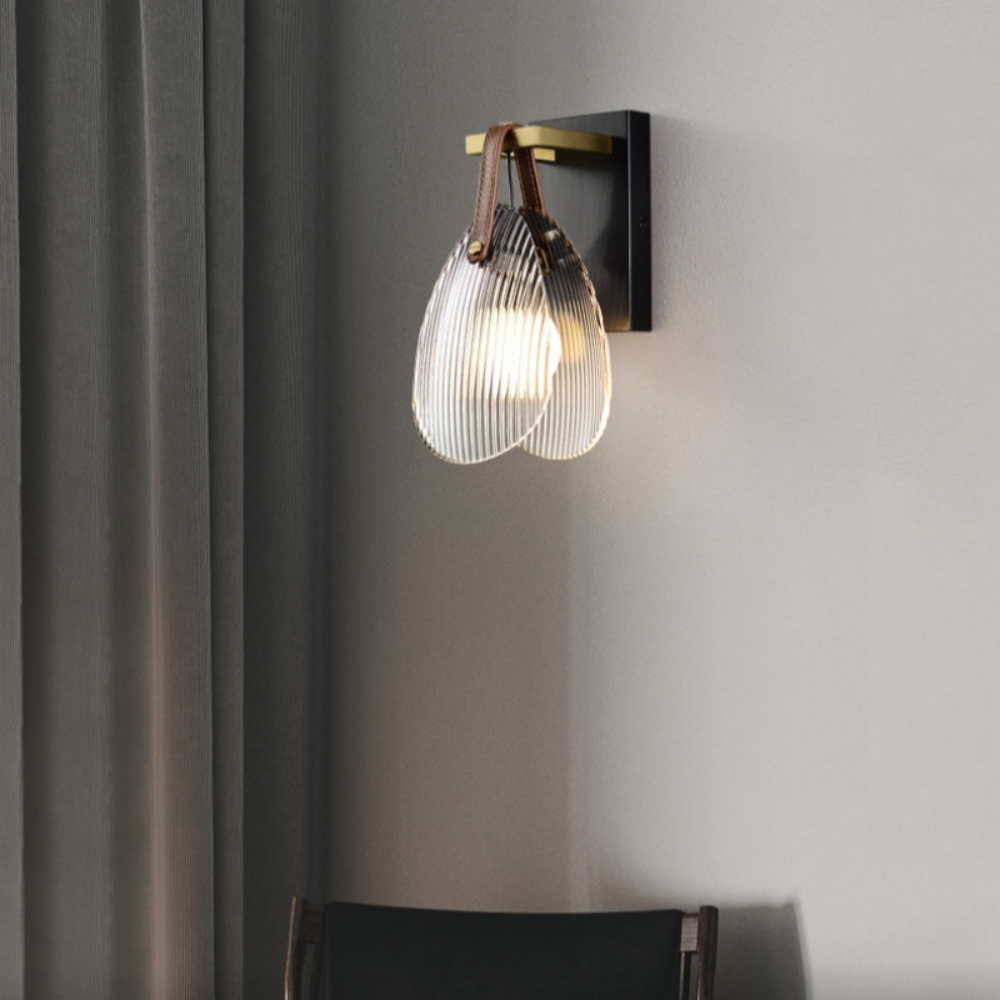 Simple Glass Shell Wall Sconce