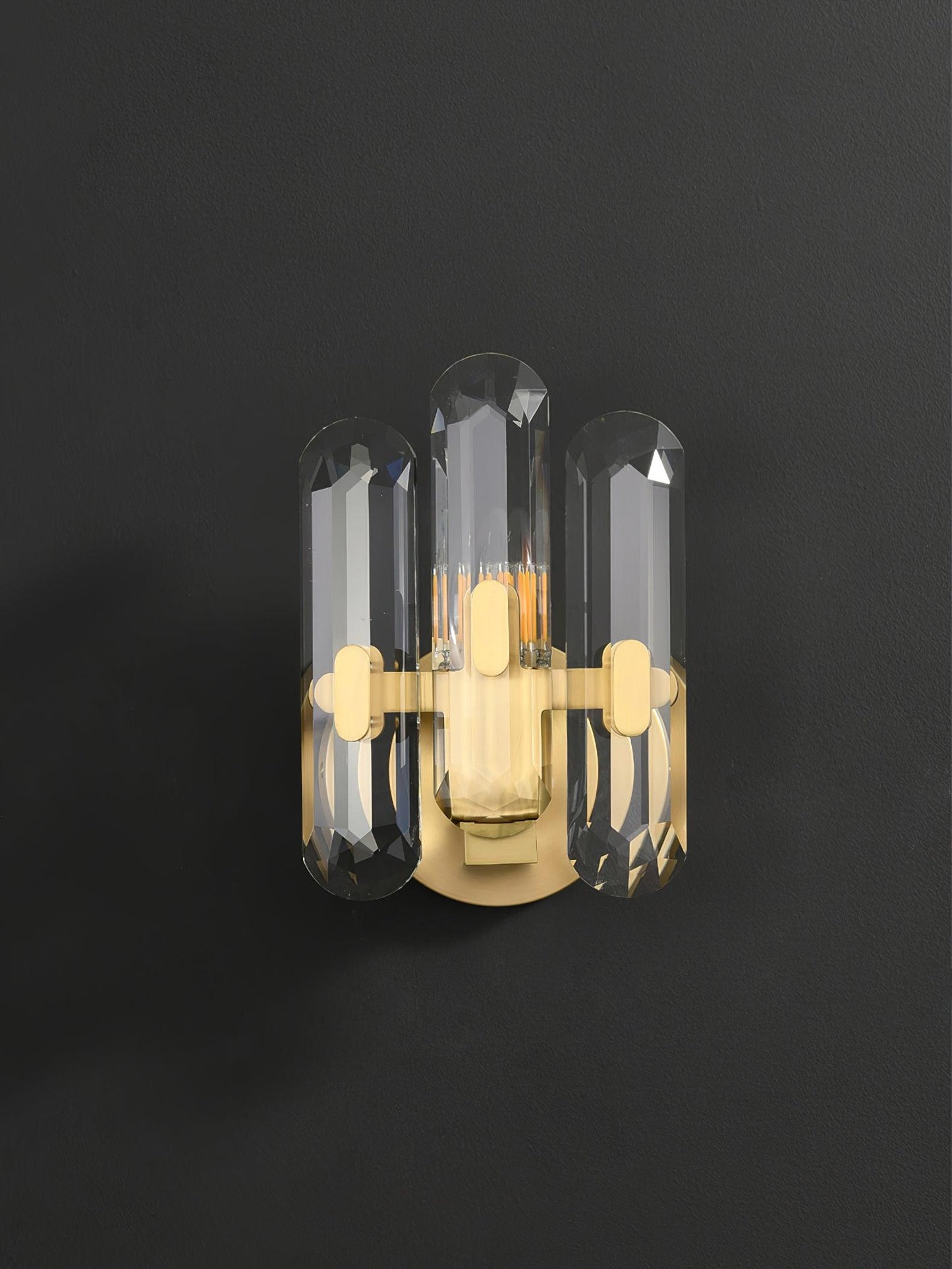 Elegant Iron Crystal Wall Sconce