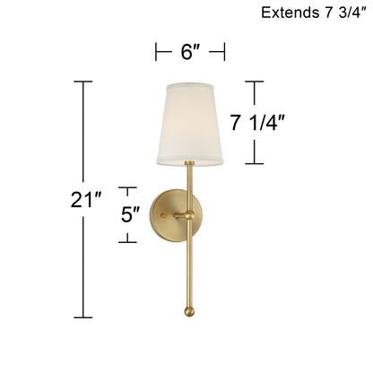 Cream Linen Shade Wall Sconce