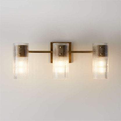 Fluted Glass Wall Sconce 2/3 Lights