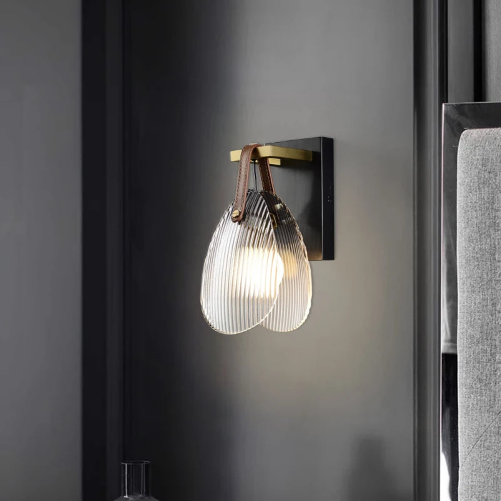 Simple Glass Shell Wall Sconce