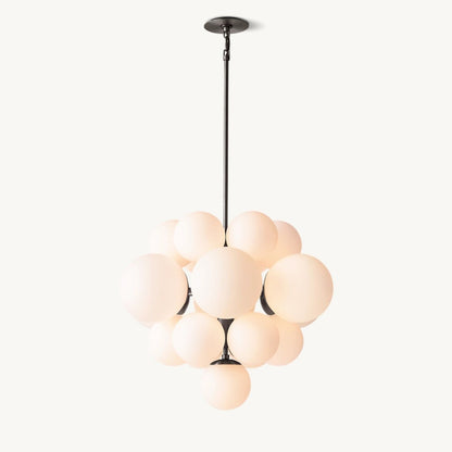 Opal Glass Globes Cluster Chandelier