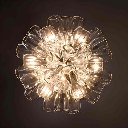 Luxury Glass Lotus Chandelier 23.6″/31.5″