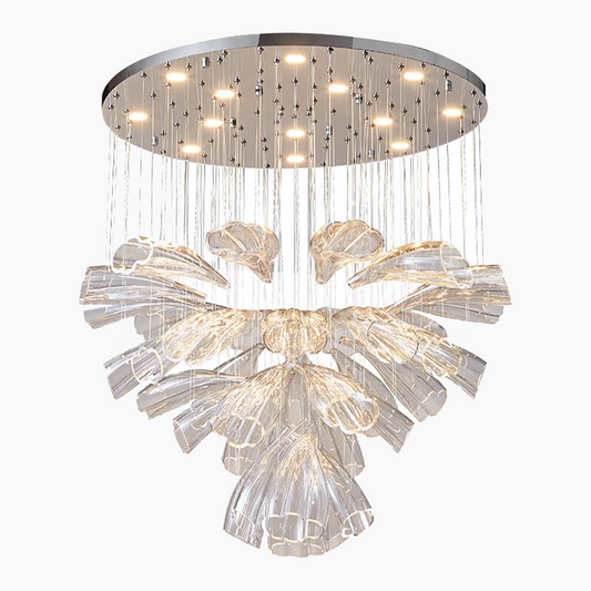 Luxury Glass Lotus Chandelier 23.6″/31.5″