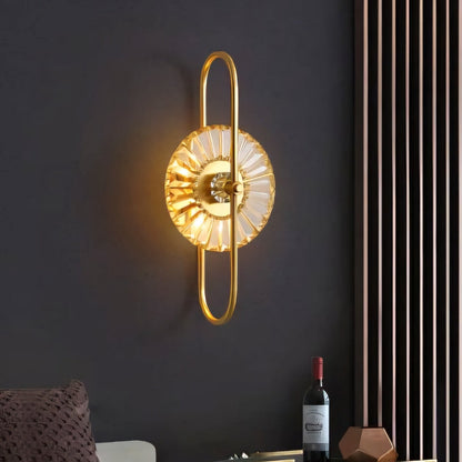 Light Luxury Crystal Brass Wall Sconce