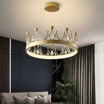 Nordic Style Crown Crystal Chandelier