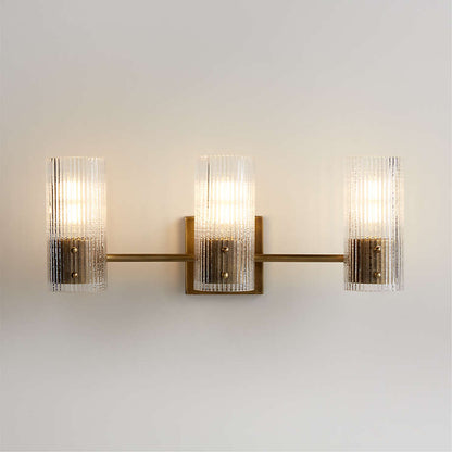 Fluted Glass Wall Sconce 2/3 Lights