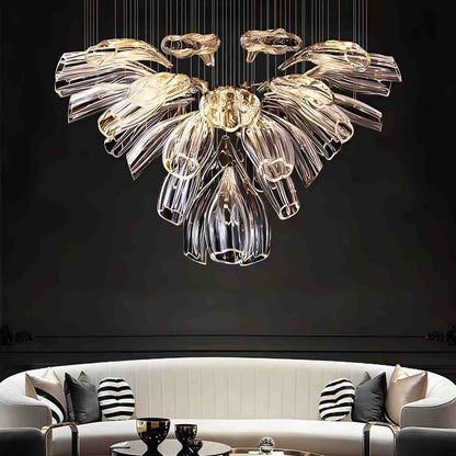 Luxury Glass Lotus Chandelier 23.6″/31.5″