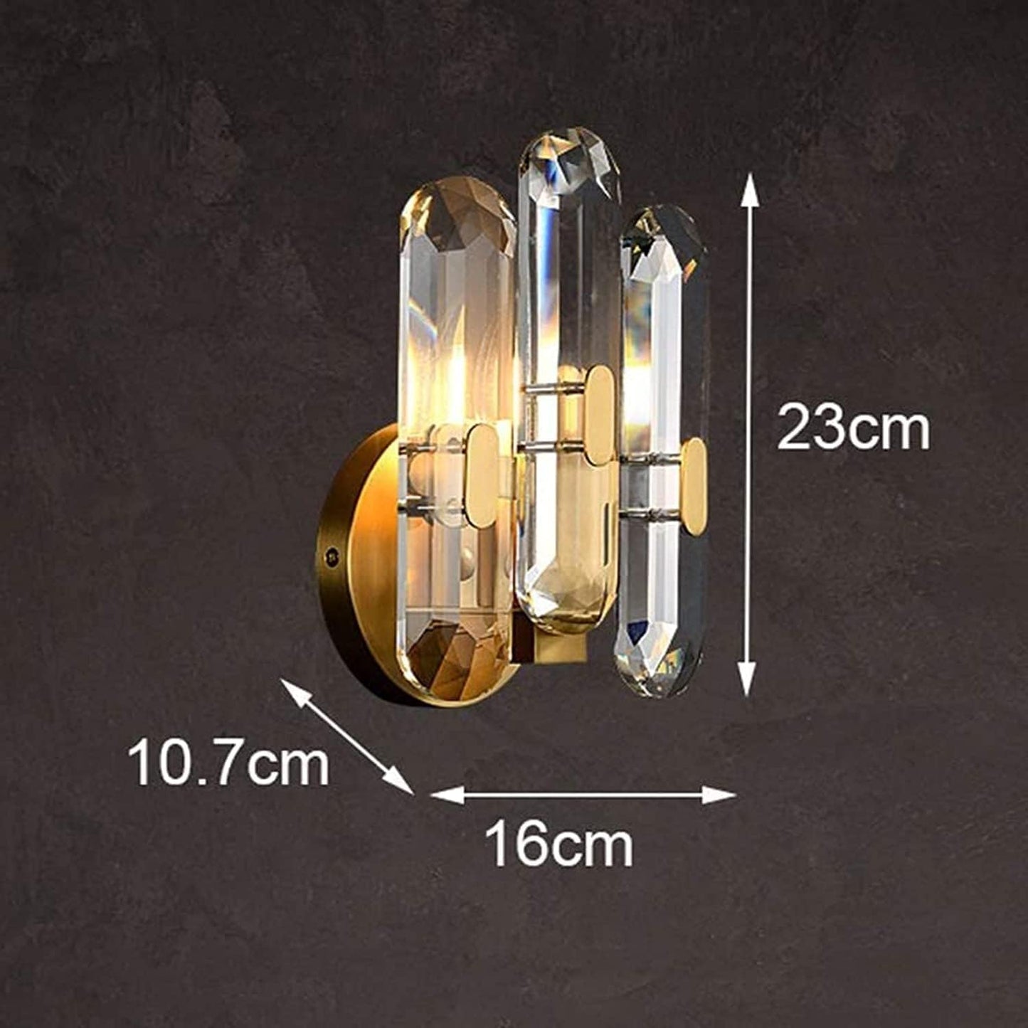 Elegant Iron Crystal Wall Sconce