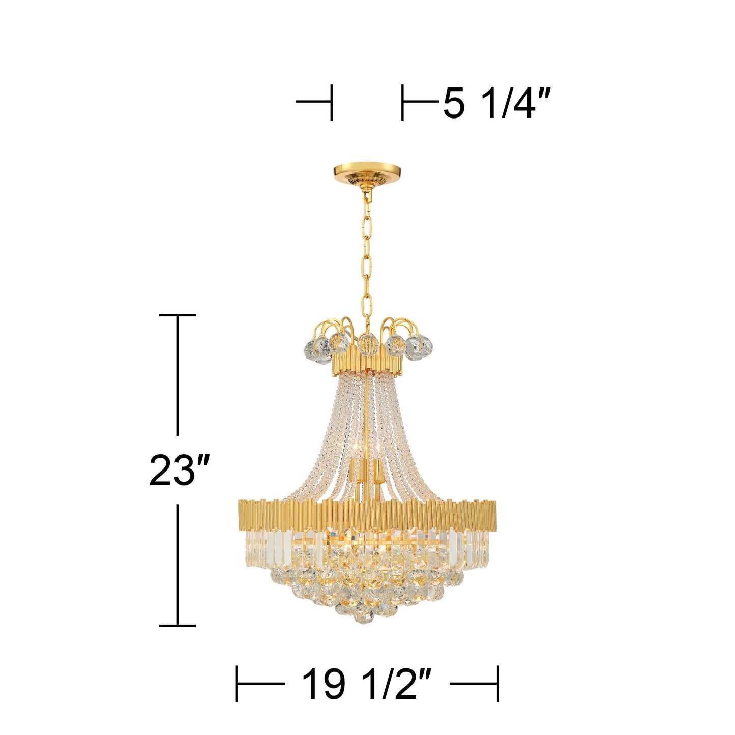 Gold and Crystal Chandelier