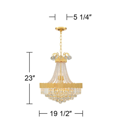 Gold and Crystal Chandelier