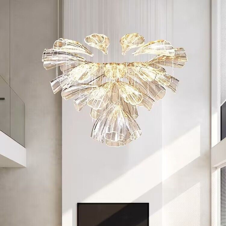 Luxury Glass Lotus Chandelier 23.6″/31.5″