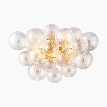 Swirled-Glass Orbs Round Sconce 27"