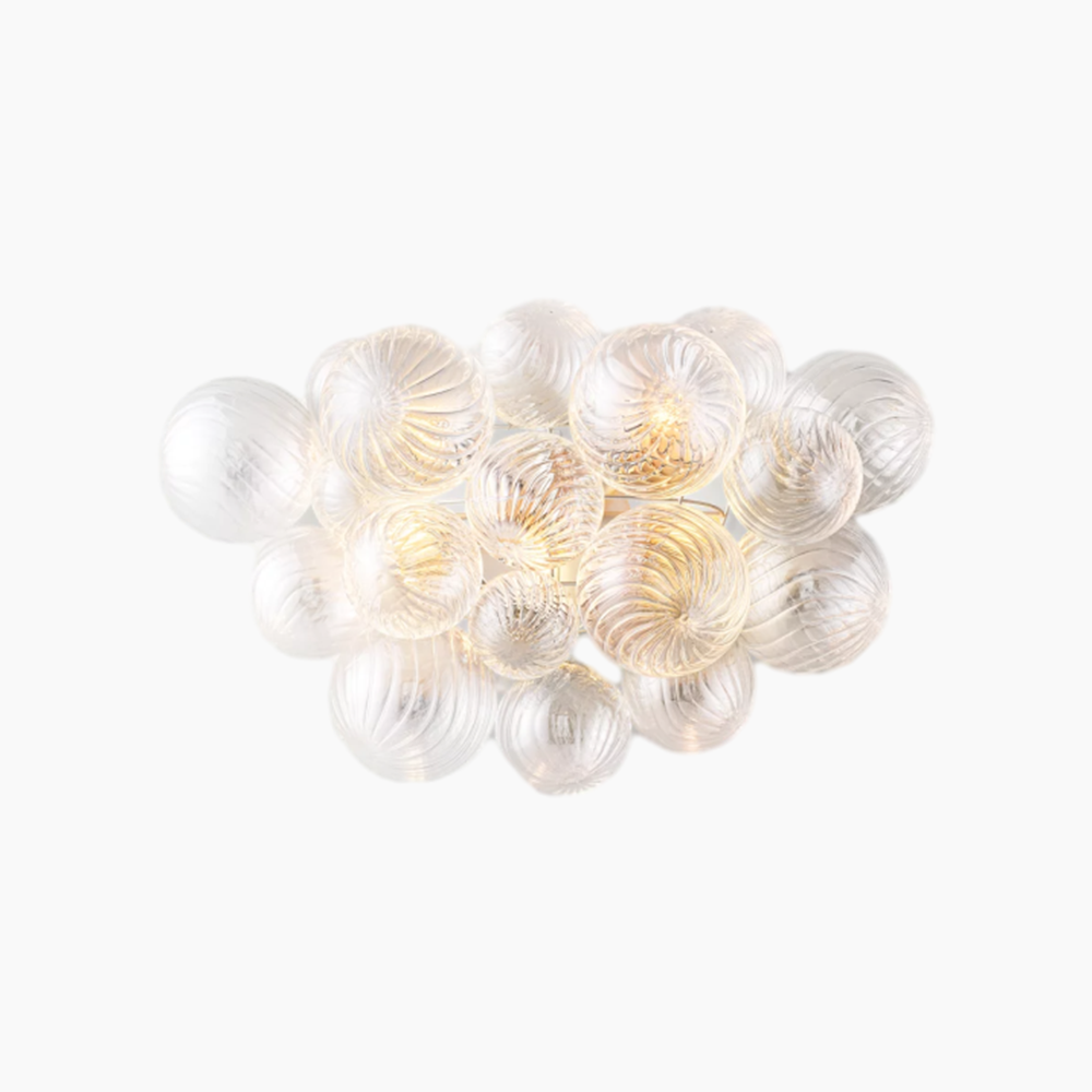 Swirled-Glass Orbs Round Sconce 27"