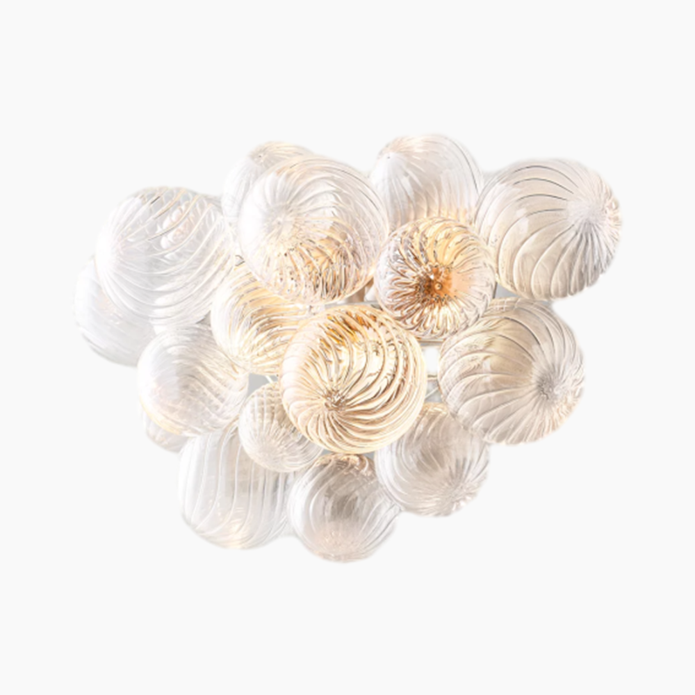 Swirled-Glass Orbs Round Sconce 27"