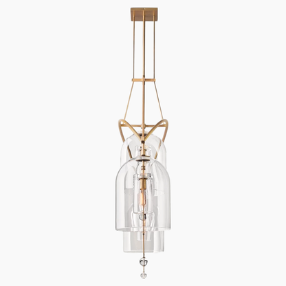 Brass Linear Glass Chandelier 61''/73''/85''