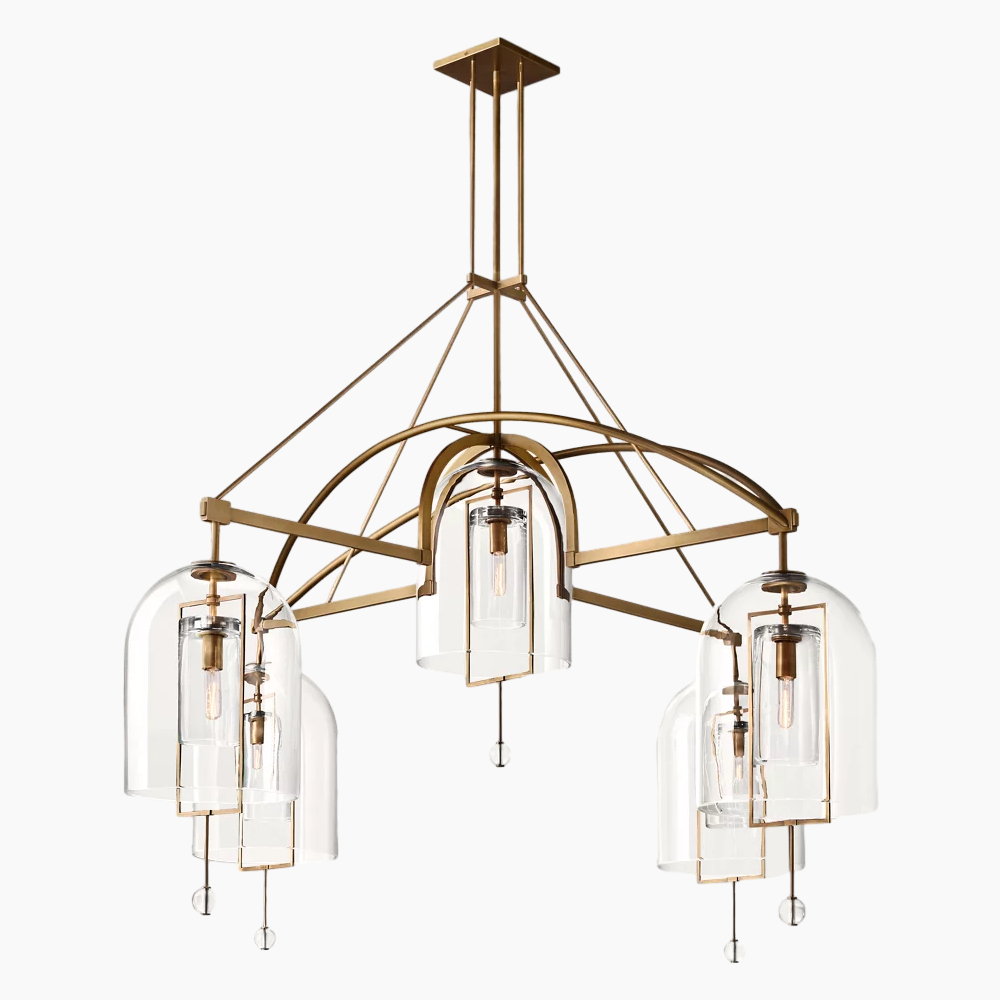 Fulcrum Round Glass Chandelier 61''/73''/85''