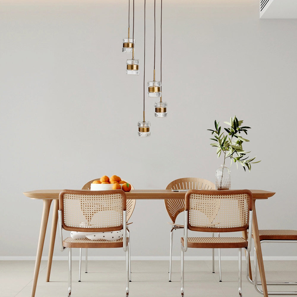 Retro Glass Multi Pendant Chandelier