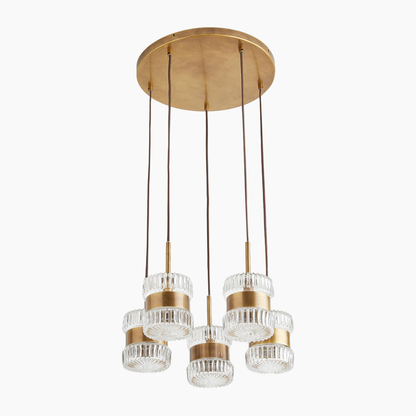 Retro Glass Multi Pendant Chandelier