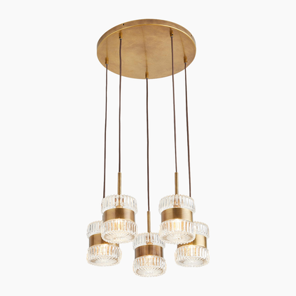 Retro Glass Multi Pendant Chandelier