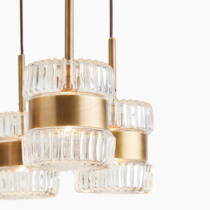 Retro Glass Multi Pendant Chandelier