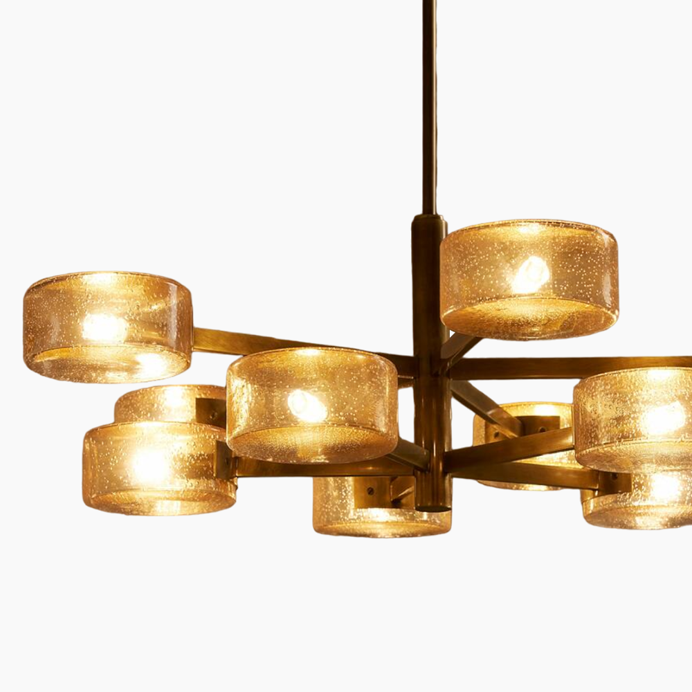 Contemporary Bubble Glass Chandelier