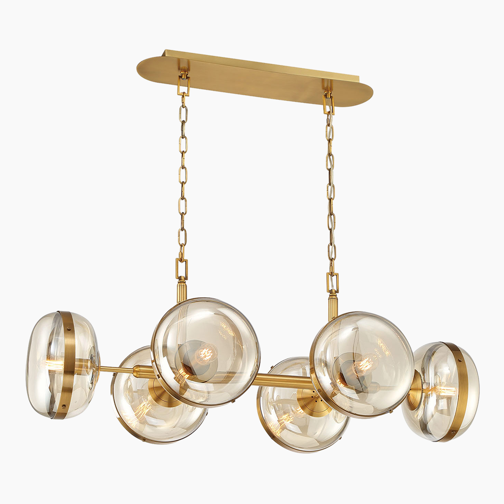 Retro Linear Chandelier 43.3"/54.3"