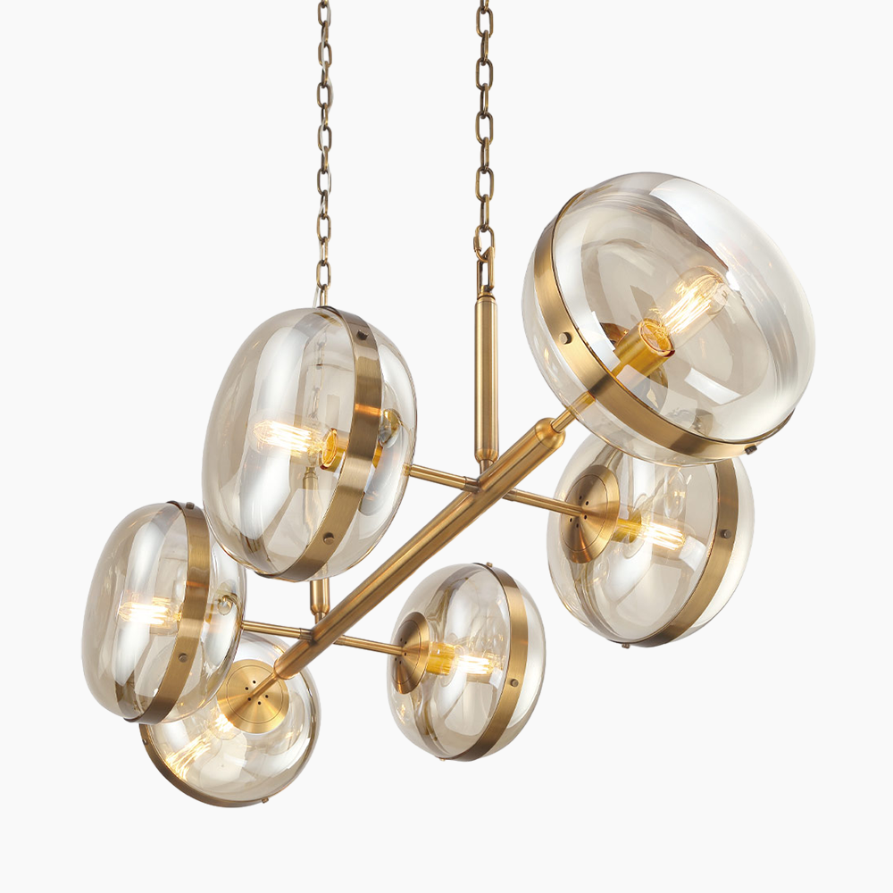 Retro Linear Chandelier 43.3"/54.3"