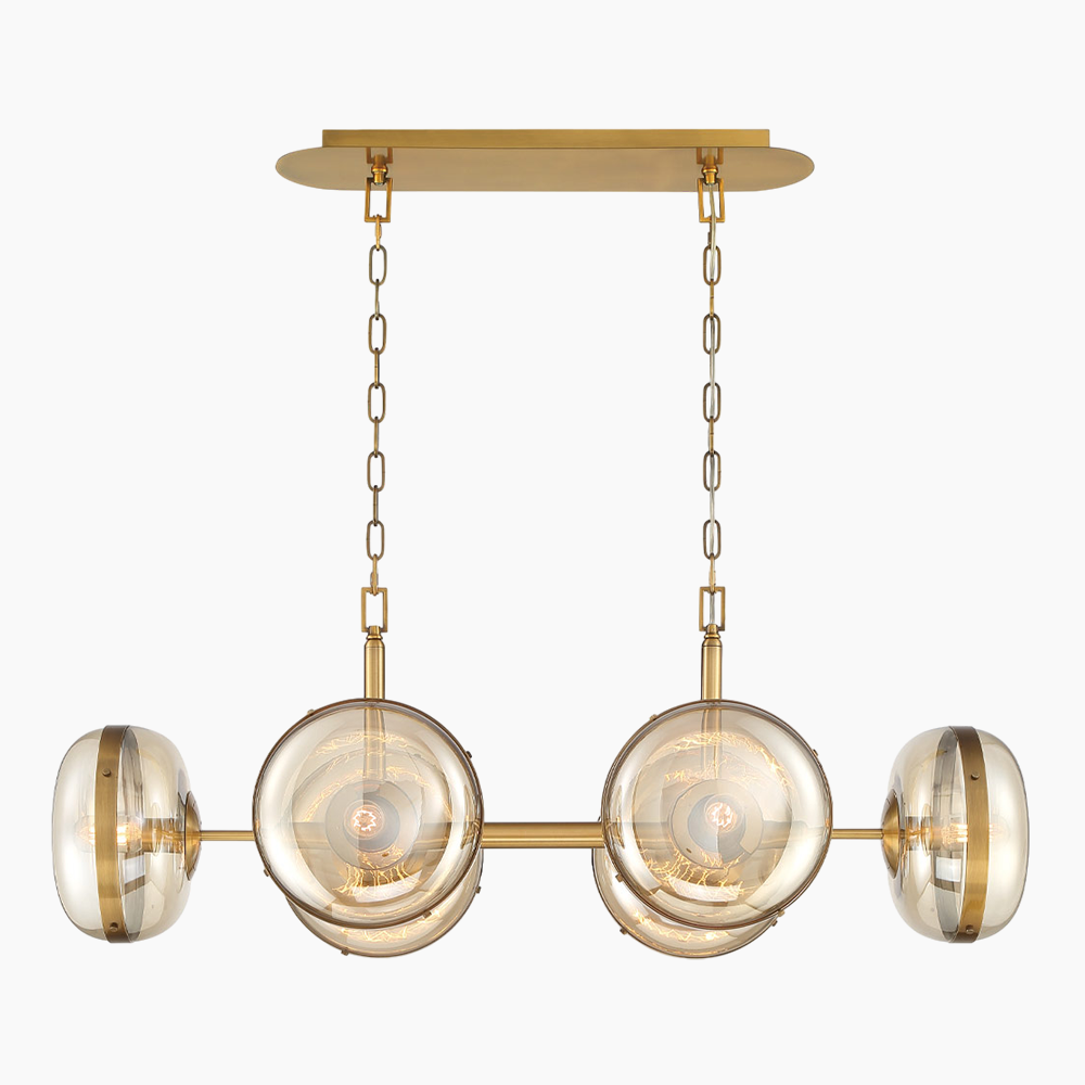 Retro Linear Chandelier 43.3"/54.3"