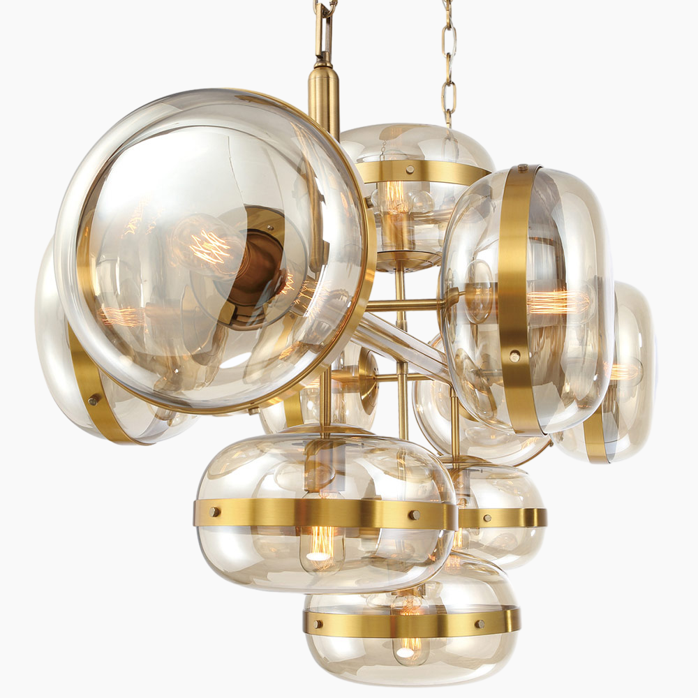 Retro Linear Chandelier 43.3"/54.3"