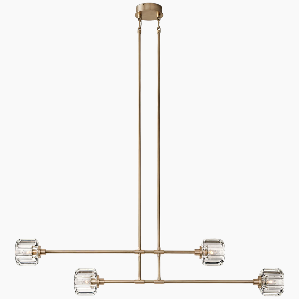 K9 Glass Mobile Linear Chandelier 54"/72"