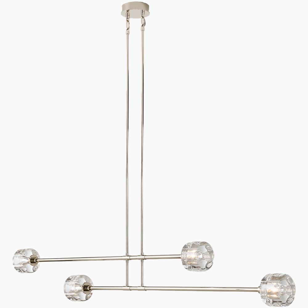 K9 Glass Mobile Linear Chandelier 54"/72"