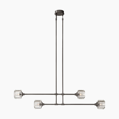 K9 Glass Mobile Linear Chandelier 54"/72"