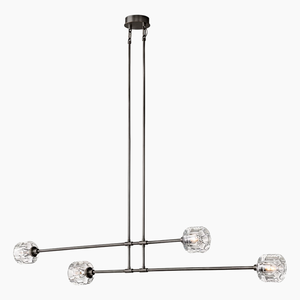 K9 Glass Mobile Linear Chandelier 54"/72"