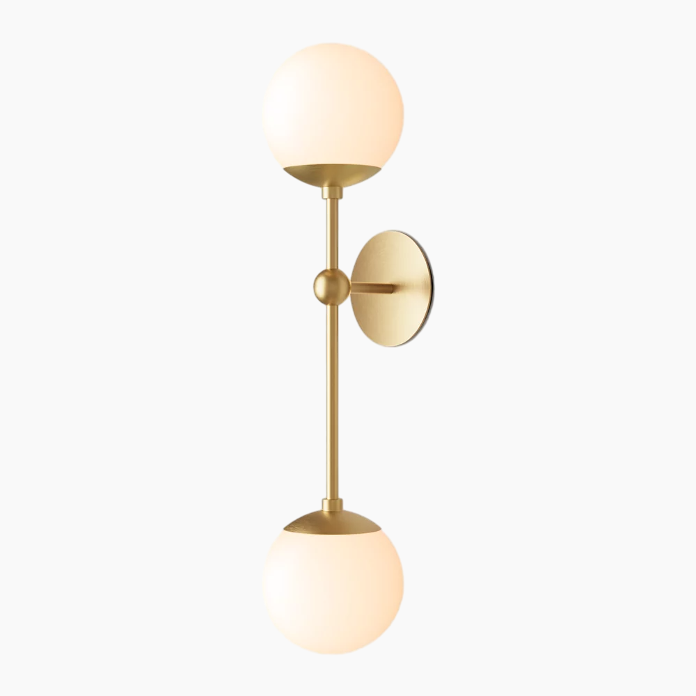 Opal Glass Globes Double Wall Sconce