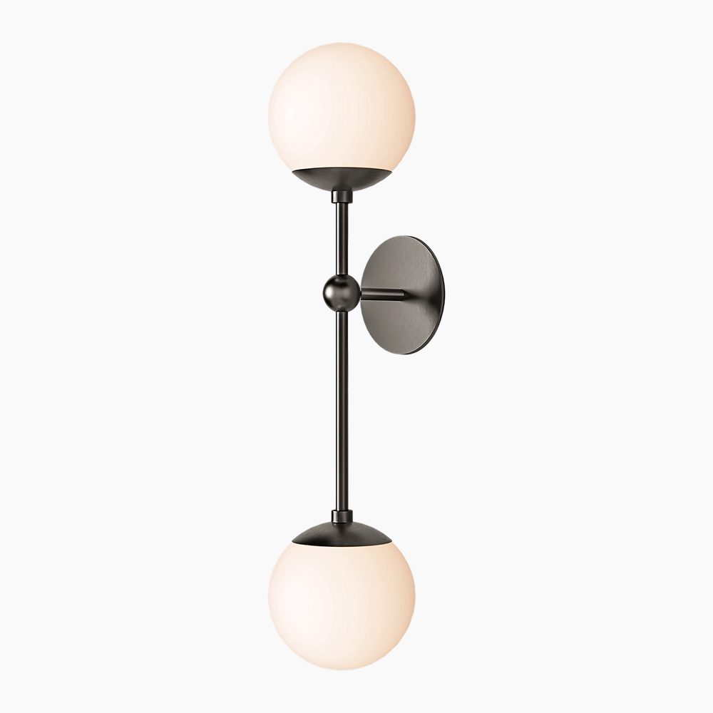 Opal Glass Globes Double Wall Sconce