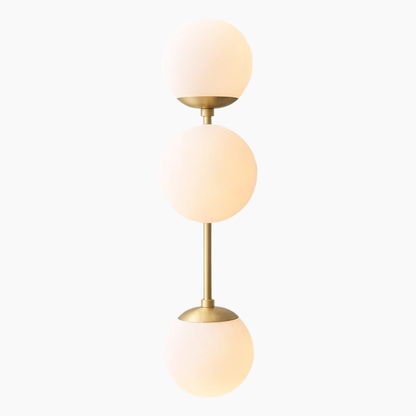 Opal Glass Globes Triple Wall Sconce