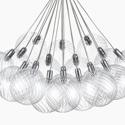 Modern Dimmable LED Cluster Glass Bubble Chandelier