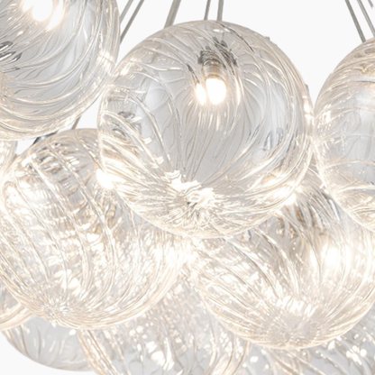 Modern Dimmable LED Cluster Glass Bubble Chandelier