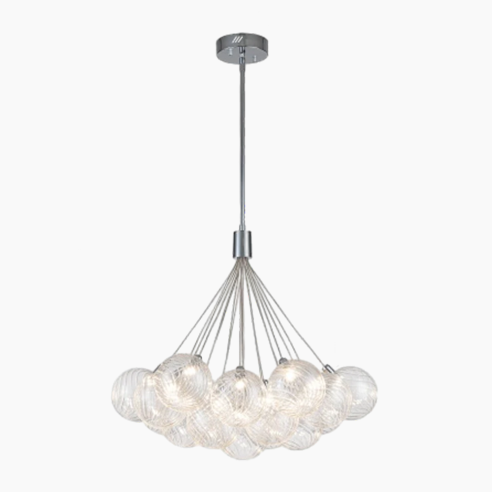 Modern Dimmable LED Cluster Glass Bubble Chandelier