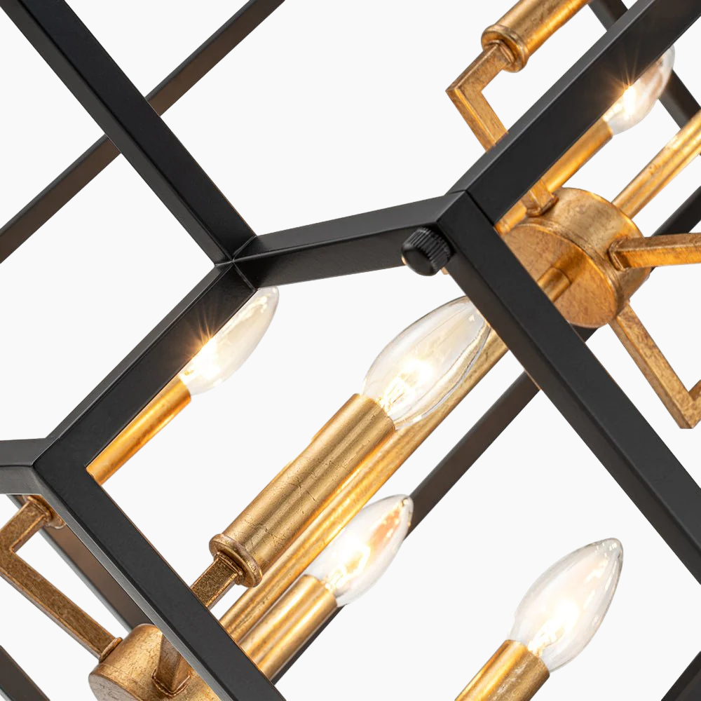 Modern Geometric Sector Cage Pendant Light