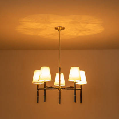 5-Light Transitional Vintage Bamboo-Shaped Chandelier