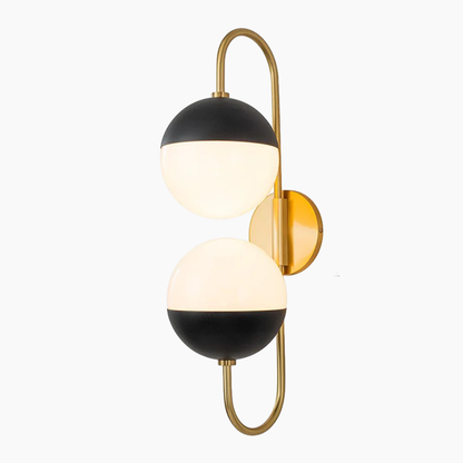 Modern Spherical Opal Glass Wall Sconce