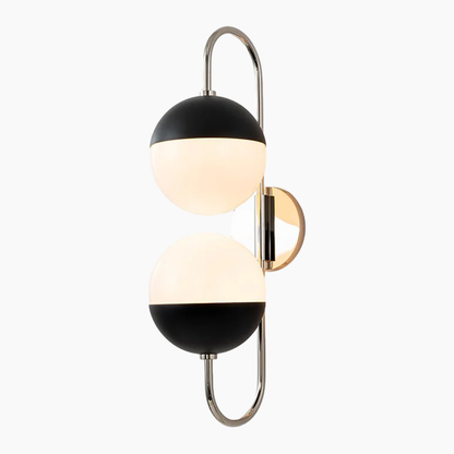 Modern Spherical Opal Glass Wall Sconce