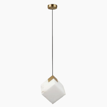 Square Cube Alabaster Pendant Lights