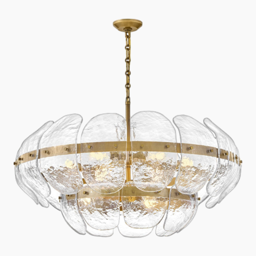 Glass Drum Chandelier 18"/24"