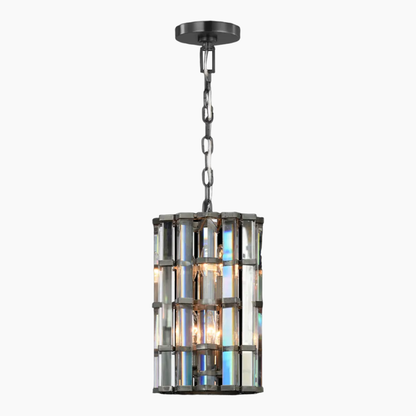 Cylindrical Crystal Pendant Light 9''/12''